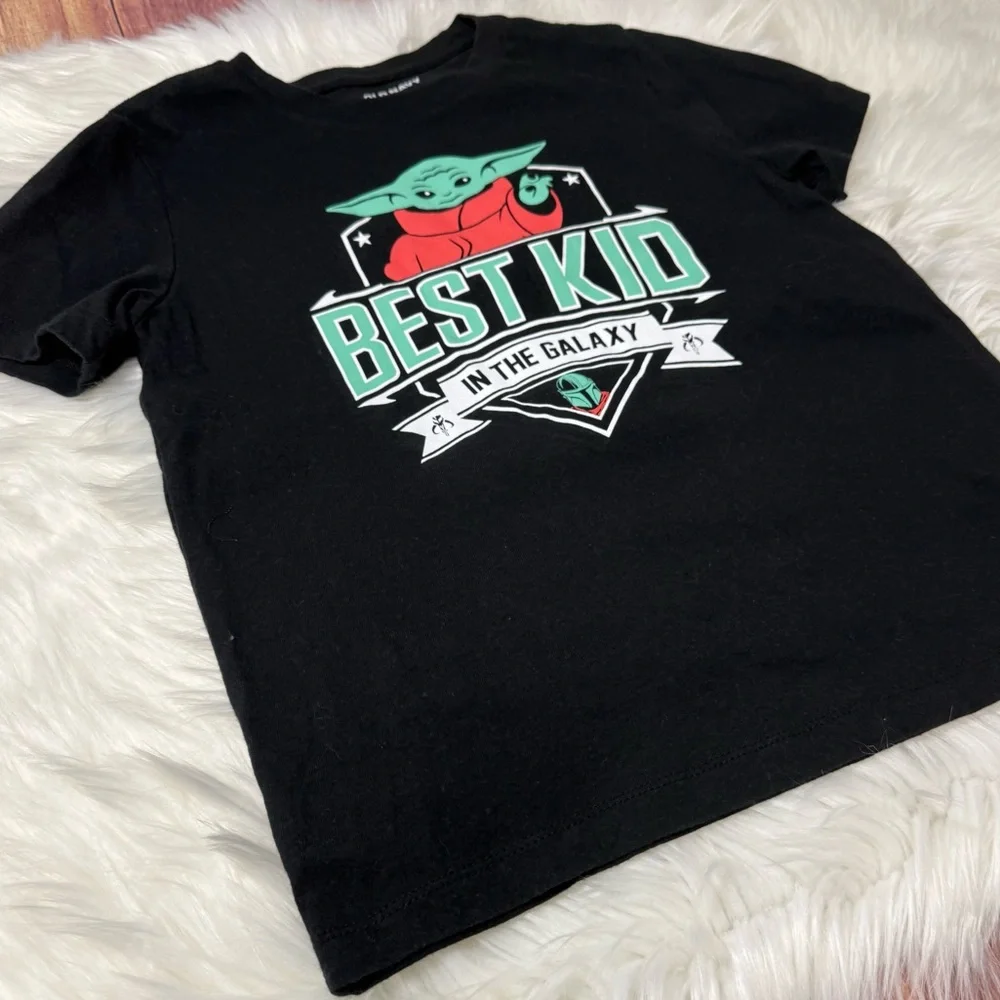 Old Navy Youth Boy Size Small (6/7) Black 'Best Kid in the Galaxy' Shirt